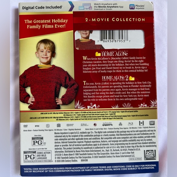 Home Alone Blu Ray 2 Movie Collection - Picture 2 of 3